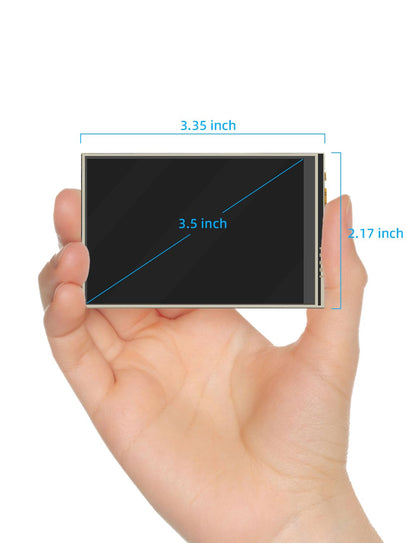 3.5 inch touchscreen for Raspberry Pi 5, 480 x 320 pixels 60 FPS mini monitor with stylus and mini fan for Raspberry Pi 3/4/5.
