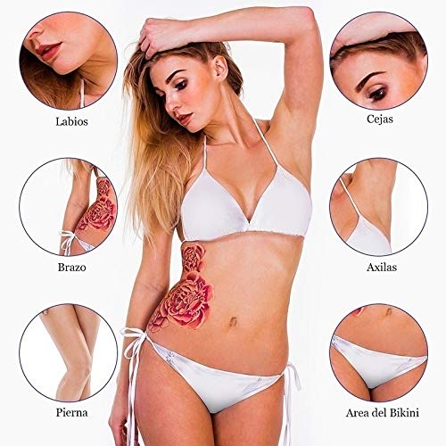 Apore wax warmer hair removal, waxing machine set wax warmer heater waxing kit wax heater, wax hair removal set (White+100g wax beans+10 pieces wooden spatulas)