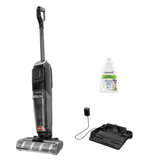 Bissell CrossWave OmniForce Edge, Cordless Wet/Dry Vacuum, Clean & Vacuum in One or just Vacuum Mode, Wet Vacuum with ZeroGap Technology, Carpet Cleaner, 240m² Multiple Surface Cleaning, 4017N