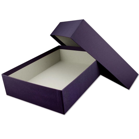High-quality storage and gift boxes - 20 pieces - A4 size - Eggplant (Purple) finish - 302 x 213 x 70 mm