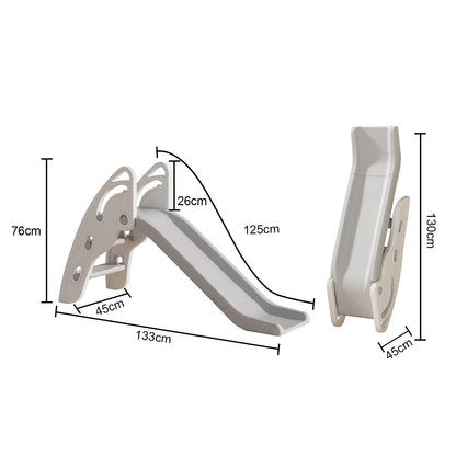 Gupamiga Slide Outdoor and Indoor for Kids with Handles, Extra Long Slide Slope and Non-Slip Stairs, High Strength, Easy Assembly and Foldable, Children's Slide for Ages 3+ (white)
