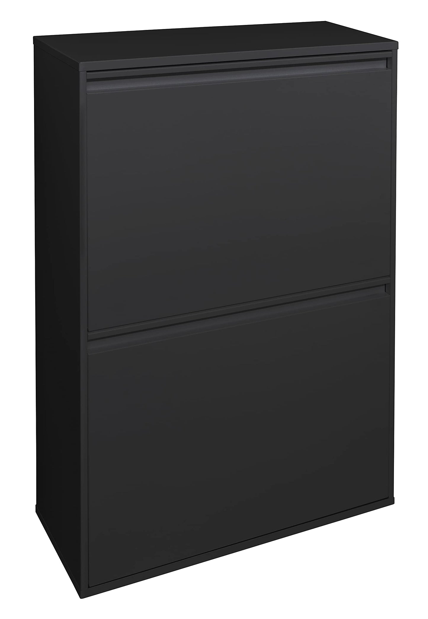 ARREGUI Basic CR606-B steel waste separation system | 4 compartments trash can for the kitchen | 4 compartment waste bin | 4x17L (68L) | Removable inner bins with handle | Recycling cabinet | Waste separation | black
