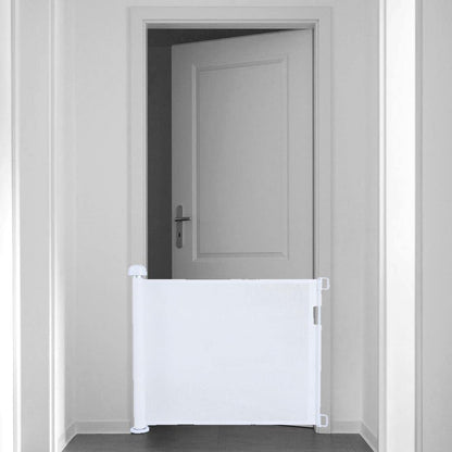 ESTEXO stair gate roller door guard stair gate stair grille door grille barrier roller extendable white
