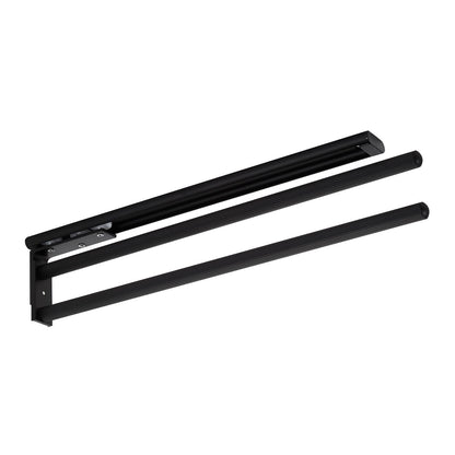 SOTECH aluminum towel holder TED 2-armed black matte (450-730 mm, extendable, rotatable) Telescopic extension suitable for bathroom or kitchen