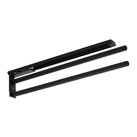 SOTECH aluminum towel holder TED 2-armed black matte (450-730 mm, extendable, rotatable) Telescopic extension suitable for bathroom or kitchen
