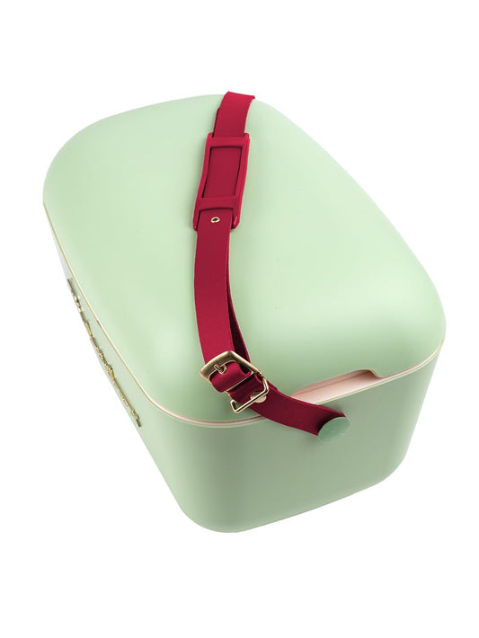 Kreher® Cooler Box Passive Cooler Vintage Design with Polystyrene (Airpop) Thermal Insulation (Christmas Green, 20 L)
