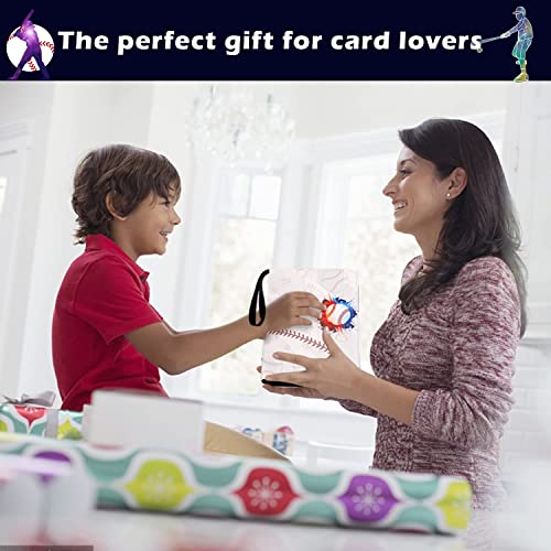 4-pocket baseball trading card album with zipper, compatible with various cards, 50 pages 400 cards (white)