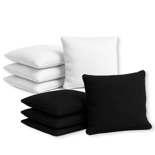 Official Cornhole Bags | 4 black and 4 white bags | Official sizes | Premium quality | 100% cotton | Waterproof | American game | outdoor fun | friends & family | OriginalCup®