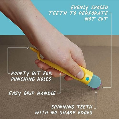 Makedo - construction toys for cardboard, kids games for ages 5 and up, educational mint toy, ideal for creative play at home - 126 piece tool set - Discover Pack.