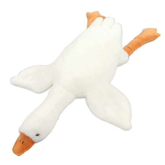 Tiiyee Goose plush toy, swan fabric plush Sweden Stuffed Toy Huge plush duck doll Soft plush toy Sleeping pillow cushion bed sofa floor toy birthday gift White 1.6M