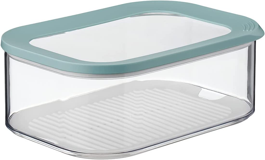 Mepal 2-piece Fresh-keeping container Starter Set Meat and Cheese Modula storage container - ideal for storing food - dishwasher safe, Nordic Green