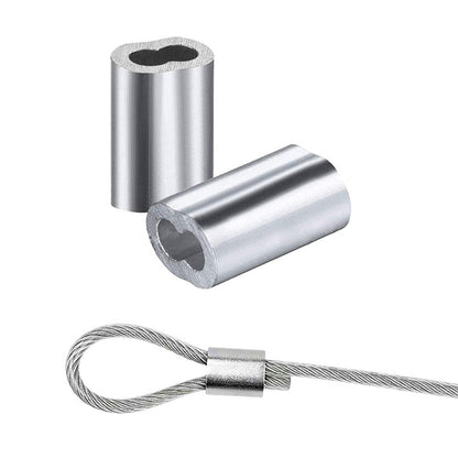 304 stainless steel wire rope set, wire rope suspension, tensioner with wire rope PVC coated, outdoor lights hanging, clothesline, stair railing, trellises and climbing aids (50m)