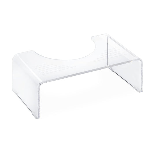 Navaris toilet stool made of acrylic - toilet footstool made of acrylic glass - anti-clogging - footrest for adults and children - toilet stool antibacterial