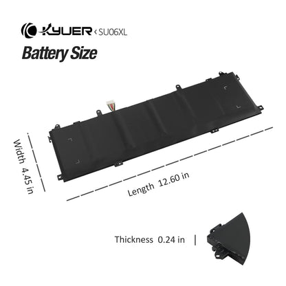 K KYUER SU06XL SU06084XL Laptop Battery for HP Spectre X360 15 Late 2019 15-5ZV31AV 15-DF0104NG 15-DF0106NG 15-DF0126NG 15-DF0322NG 15-DF0002NF 15-DF0005NF 15-DF0010NF 15-DF0002NA TPN-Q213 HSTNN-DB8W