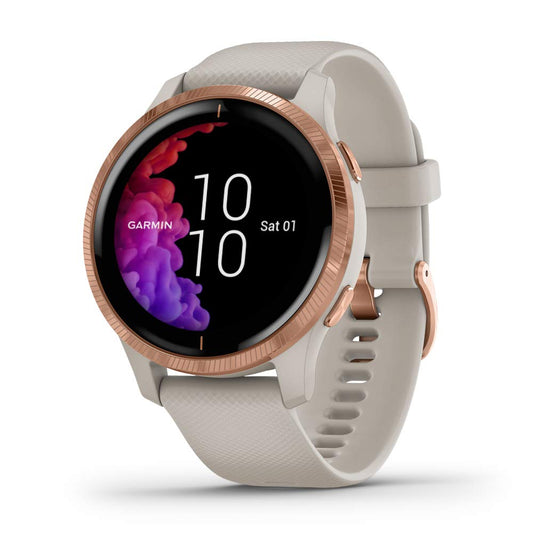 Garmin Venu - waterproof GPS fitness smartwatch with AMOLED display, training plans & animated workouts. 20 sports apps, heart rate monitoring, 5-day battery life, contactless payment, music player.