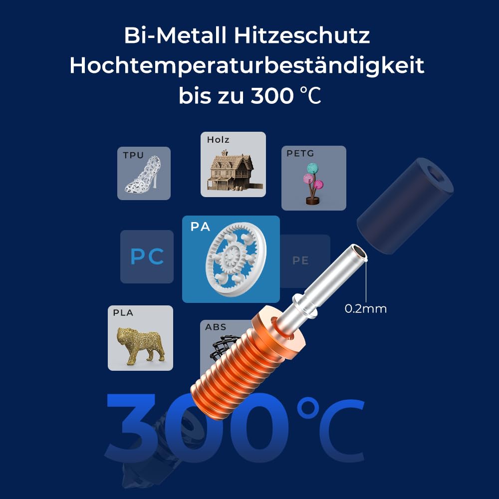 Creality 3D Printer Spider Speedy Ceramic Hotend Set, Fast Heating, High Flow Pressure, 300°C High Temperature Resistance, Compatible with Ender-2/Ender-3/Ender-5/CR Series 3D Printers.