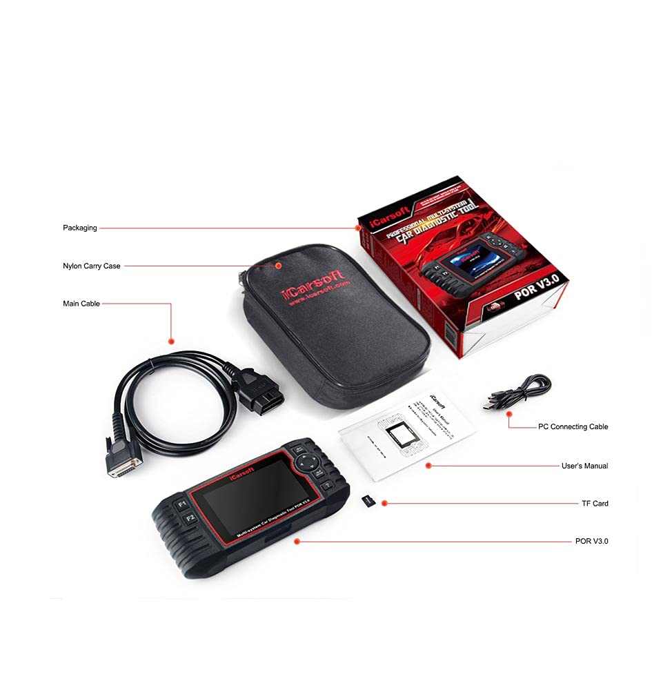Icarsoft OBD II diagnostic tool POR V3.0 icpor3 Suitable for (car brand): Porsche 1St, black.