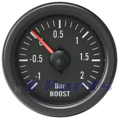 Boost pressure gauge Retro Oldschool pressure reading: 52 MM