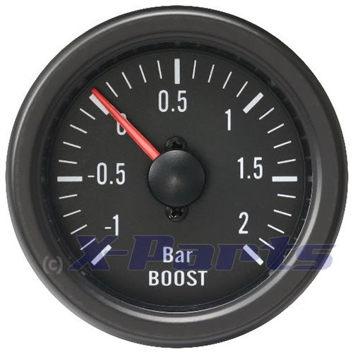 Boost pressure gauge Retro Oldschool pressure reading: 52 MM
