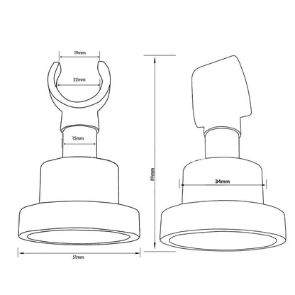 Heavy-duty stainless steel shower holder with ball joint universal model KF - B808