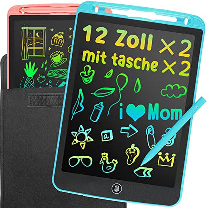 LCD Writing Tablet for Kids 12 Inch 2 Pack, LEYAOYAO Drawing Board Magic Board for Kids, with Case, Toy for Kids, LCD Drawing Pad, Kids Gifts from 3 Years