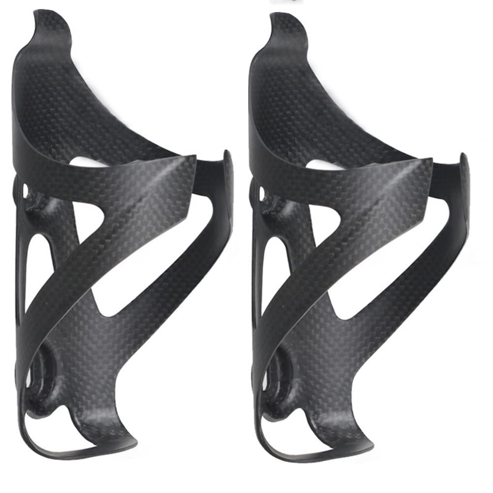 RongXuan 2 Pieces of Bicycle Bottle Holders Full Carbon Water Bottle Holder Lightweight Drink Holder for Mountain Bike Road Bike Matte