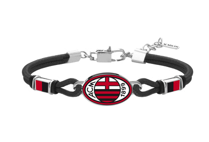AC Milan stainless steel bracelet with enamel, one size, stainless steel, no emojis.