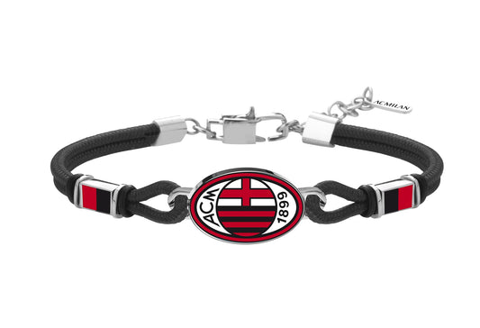 AC Milan stainless steel bracelet with enamel, one size, stainless steel, no emojis.
