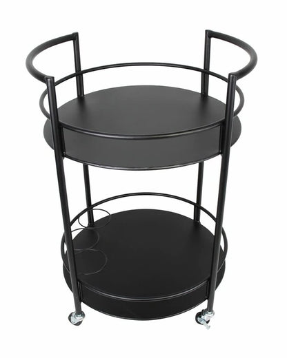 Decor passion serving trolley made of metal, black, Ø 46 x 69 cm, beverage cart, bar cart.