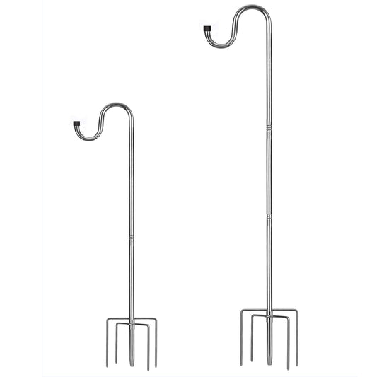 HOME RIGHT Bird Feeder Station, 30 to 94 inches, adjustable shepherd's hook, durable, 5 prongs, metal hook, garden plant hanger for wedding decoration (1 piece)