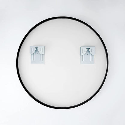 Boromal Black Mirror 60cm Metal Frame Round Bathroom Mirror Wall Mirror Black for bathrooms, washrooms, bedrooms.
