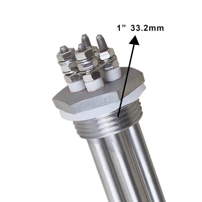 AIICIOO Heating Element Stainless Steel 1 inch Diameter 33.2mm 2U 24V 900W.
