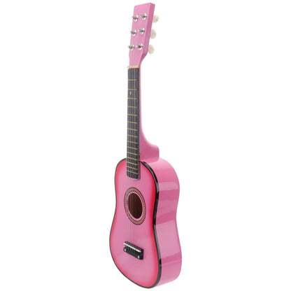 jojofuny 23 Inch Kids Guitar 6-String Small Guitar Beginner Guitar Early Learning Folk Acoustic Guitar For Kids Children's Musical Instrument Ages 3+ (Pink)