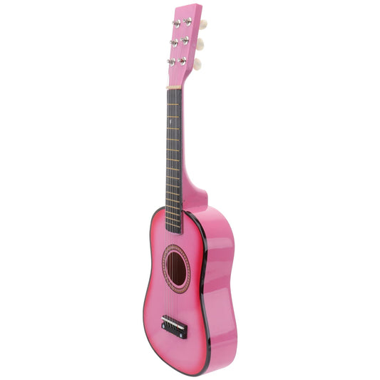 jojofuny 23 Inch Kids Guitar 6-String Small Guitar Beginner Guitar Early Learning Folk Acoustic Guitar For Kids Children's Musical Instrument Ages 3+ (Pink)