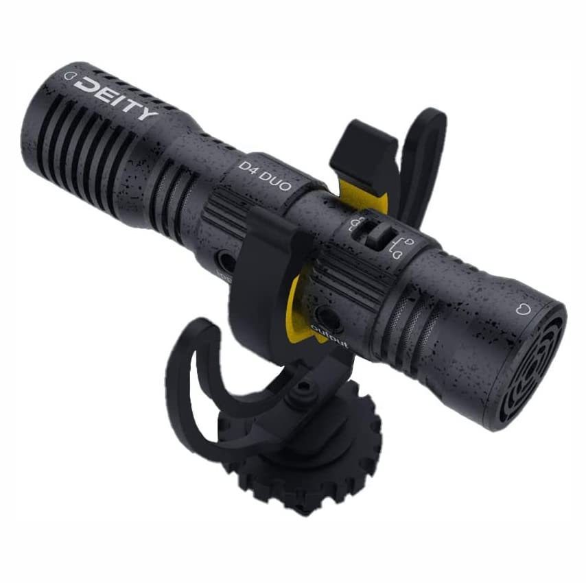 Deity V-Mic D4 Duo dual-capsule microphone - portable on-camera mic for interviews, vlogs - compatible with pocket cameras, DSLR, smartphones