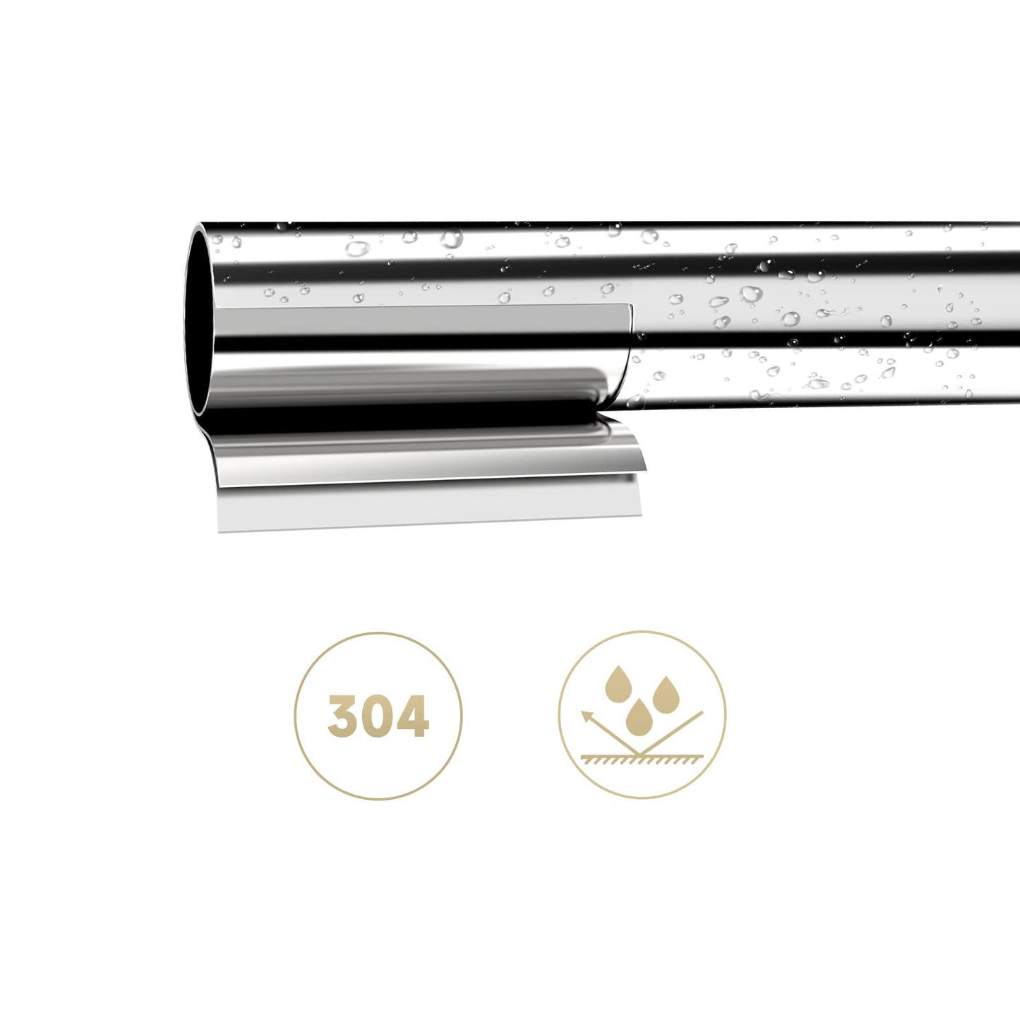 L-Shaped Shower Curtain Rod - Expandable stainless steel shower curtain rod (70-100x90-120cm) with 24 rings. Ideal for bathrooms, bathtubs, and dressing rooms. Drilling required.