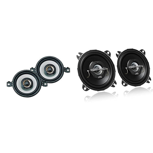 Alpine SXE-0825S 9 cm (3.5 inch) 2-way coaxial speakers & JVC CS-J420X 10 cm 2-way coaxial speakers, 2 pieces.