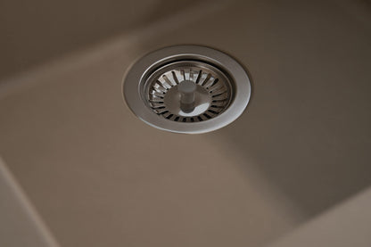 Respekta Ohio mineral sink in sand beige / 1 basin inset sink in 50 x 44 cm / sink suitable for base cabinets from 50 cm width