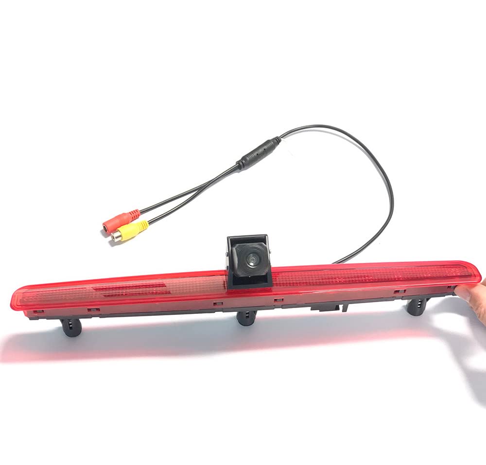 Third Roof Car Original Third Brake Light Rear View Camera, replacement for VW T5 Bus Transporter Multivan Caravelle Business with tailgate third brake light (Not tailgate doors) 2003-2015.