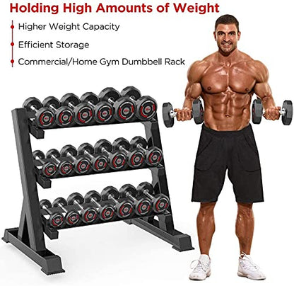 Dripex Dumbbell Rack, 90 x 50 x 93cm Adjustable weight plate stand, Dumbbell stand Capacity 500KG, Can hold dumbbells and kettlebells.