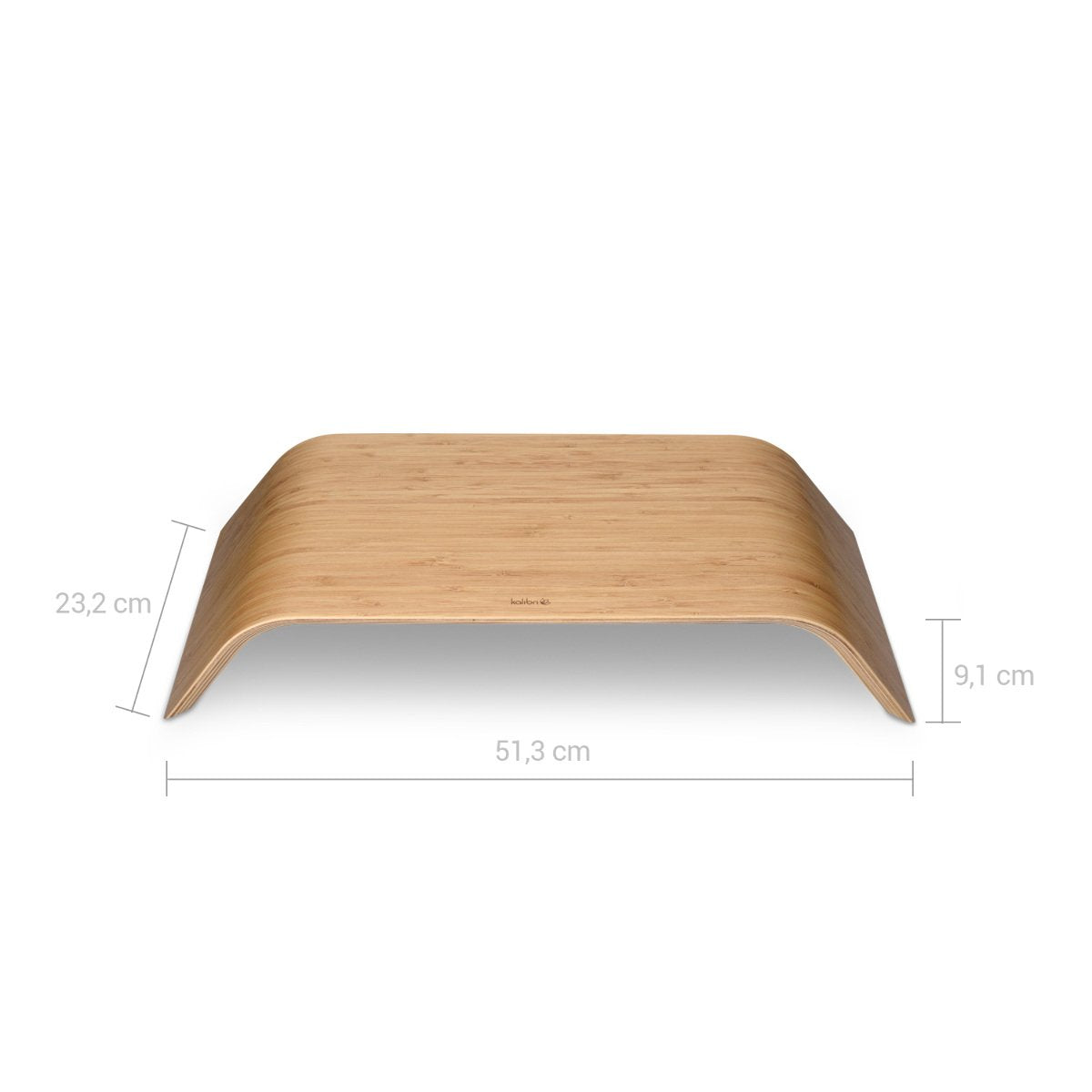 Calibri monitor wood stand TV stand - computer table desk attachment monitor stand bench - bamboo desk attachment in light brown.