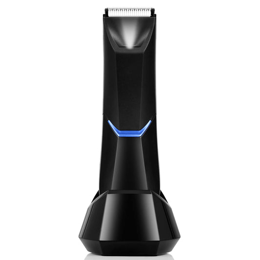 BESTBOMG Intimate Shaver Men Body Hair Trimmer for Men and Women with LED lighting, Waterproof Electric Trimmer for Intimate Area, Body Groomer for Groin, Nose, and Ear Hair.
