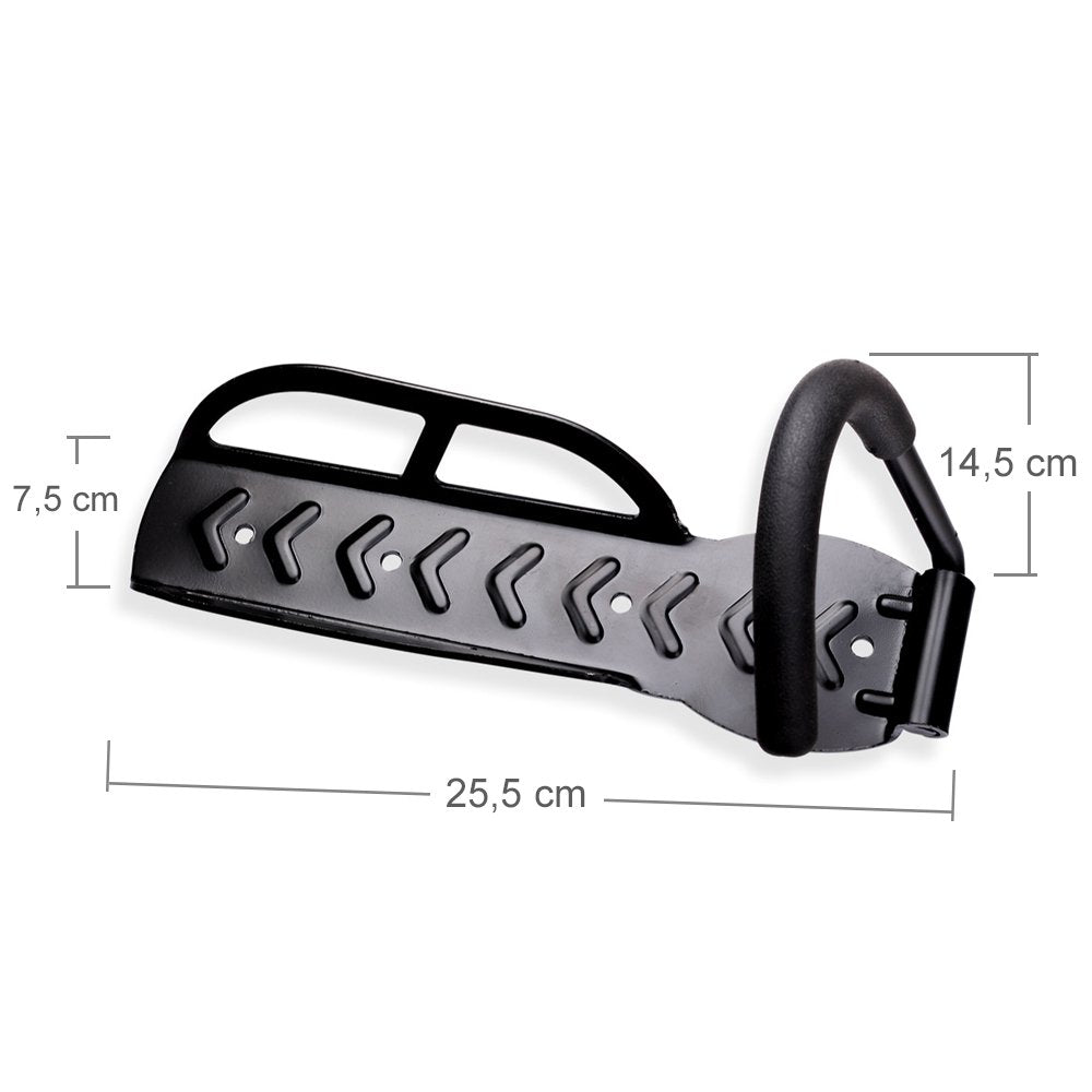 Schramm® 4-Piece Bike Wall Mount in black for 4 bikes. Wall brackets for bike storage.