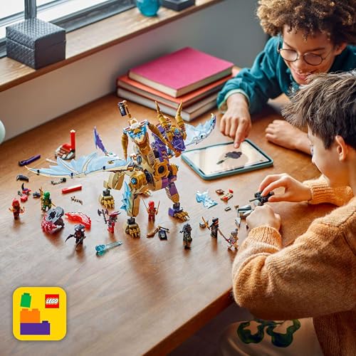 LEGO NINJAGO Lightning Dragon - Toy with 8 minifigures and a Spinjitzu spinner - Interactive ninja building toy for boys & girls ages 9+ - Gift idea for fans 71836