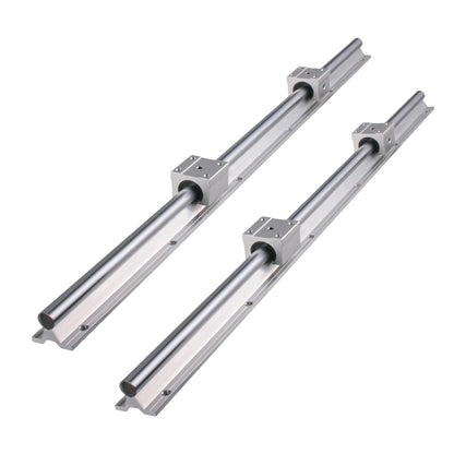 ONLISUM Linear rail guide SBR20 1000mm 2 pieces linear shaft 4 pieces SBR20UU bearing block CNC kit linear rails and bearings kit for automated machines and systems