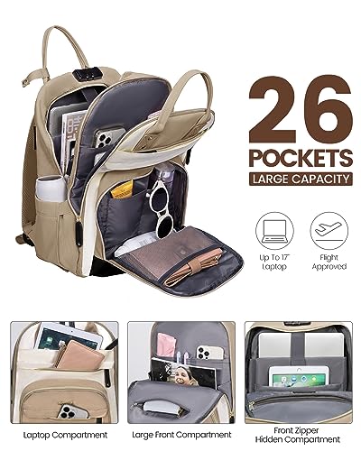 LOVEVOOK laptop backpack for women fits 15.6 inch laptop, perfect for school, travel, business, or university. Ideal for girls and teenagers.