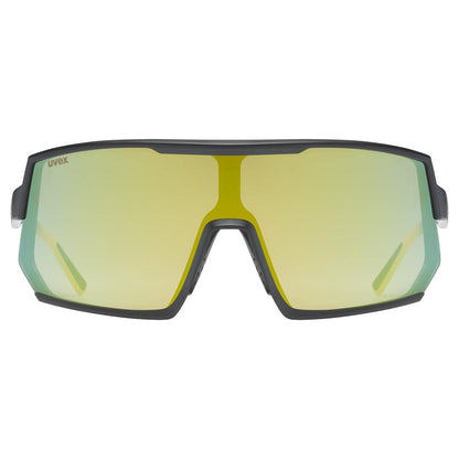 Uvex sportstyle 235 - sports glasses for women and men - 100% UVA, B, C protection - pressure-free fit & perfect grip - sunbee-black matt/yellow - one size