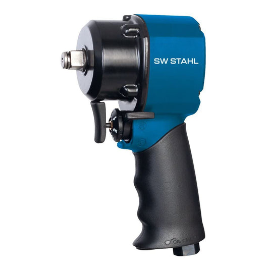 SW-Stahl S3249 pneumatic angle impact wrench I 1/2 inch square drive I max. loosening torque 1172 Nm I workshop compressed air tool I extra short