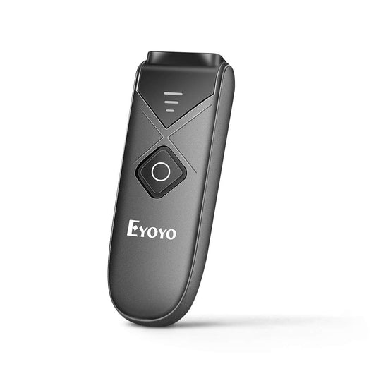 Eyoyo Mini 2D Bluetooth Wireless Barcode Scanner, with Upgraded Scanning Sensor Portable 1D QR Code Scanner, Bluetooth/2.4G Wireless Pocket Inventory Barcode Reader for Tablet iPhone Android iOS PC.