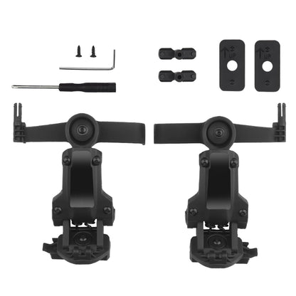 Fast Helmet ARC Rail Adapter COMTAC3 Tactical Pickup Headset Suspension Headphones Bracket with Multi-Angle Rotation for OPS Core ARC & Team Wendy Rail, Supporting Hunting Earmuffs (Black)